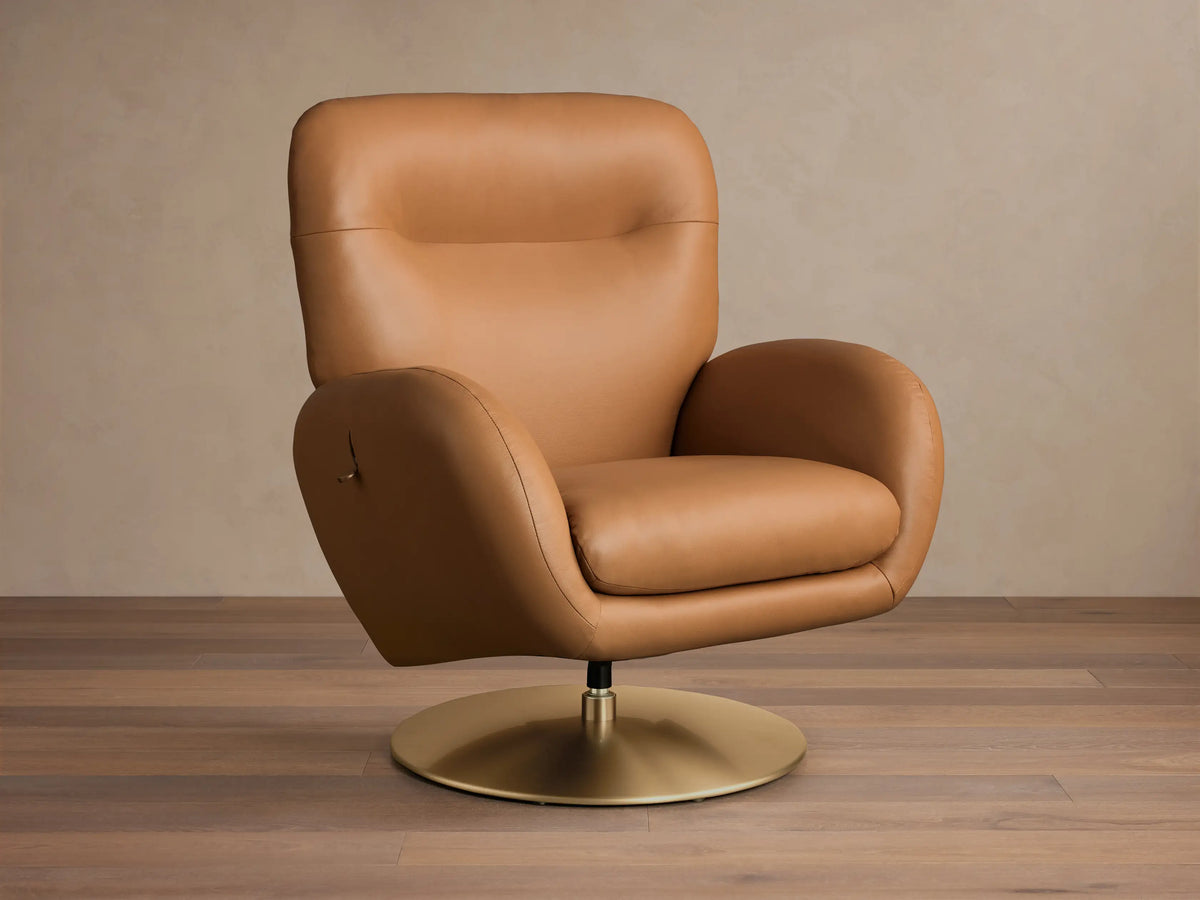 Rita Leather 34"W Swivel Recliner (4 of 5)