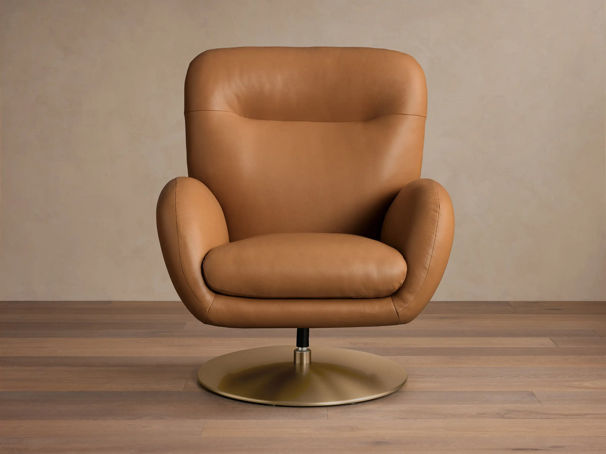 Rita Leather 34"W Swivel Recliner (4 of 5)