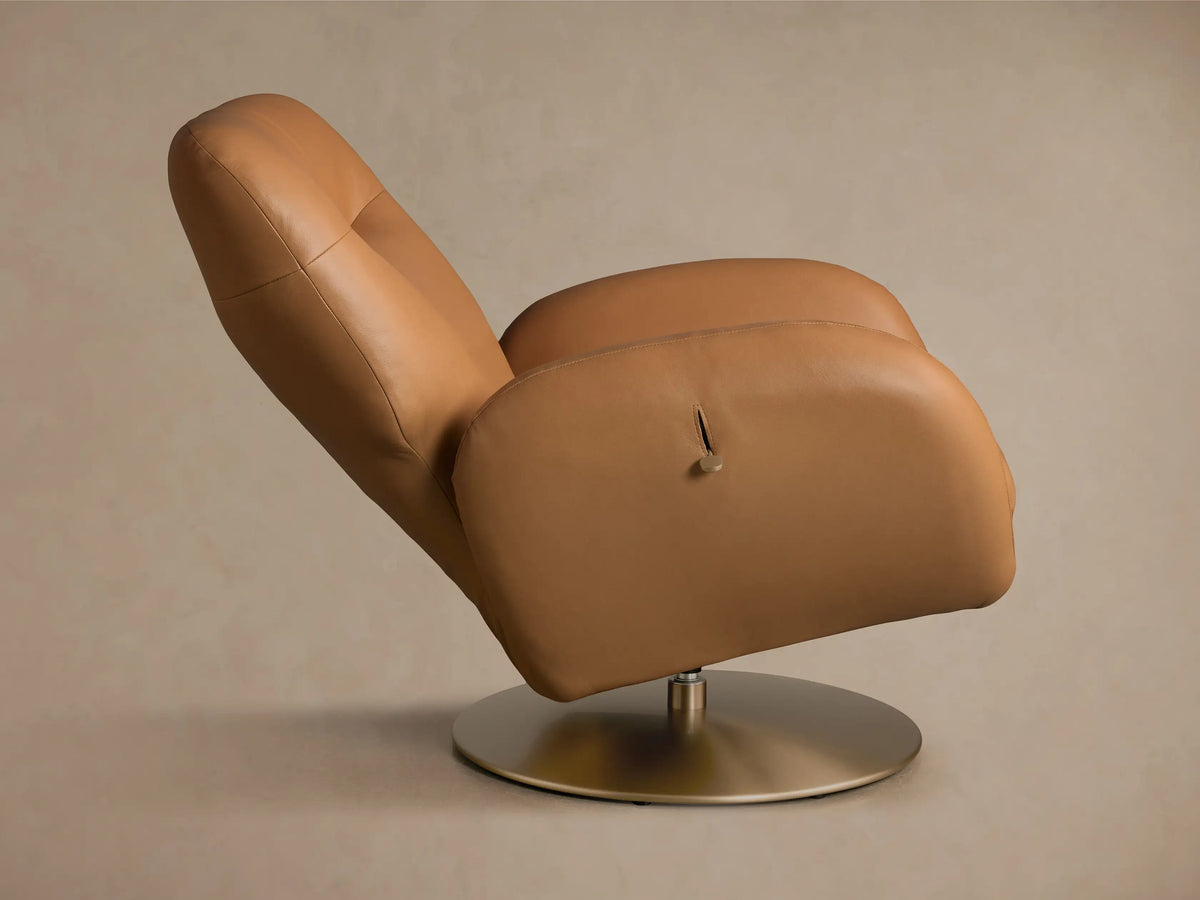 Rita Leather 34"W Swivel Recliner (1 of 5)