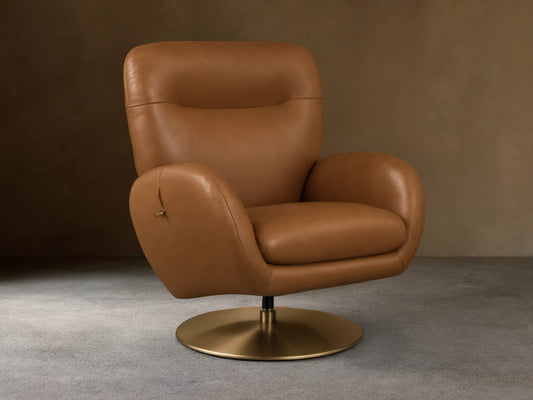 Rita Leather 34"W Swivel Recliner (4 of 5)
