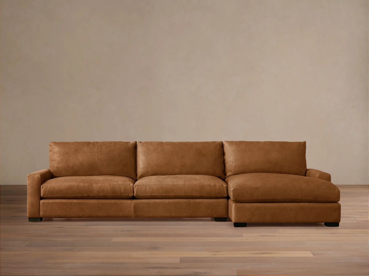 Remington Leather Two-Piece Chaise Sectional