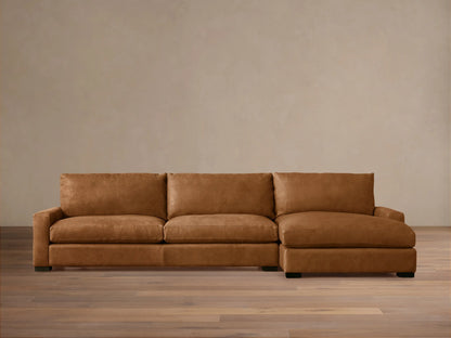 Remington Leather Two-Piece Chaise Sectional