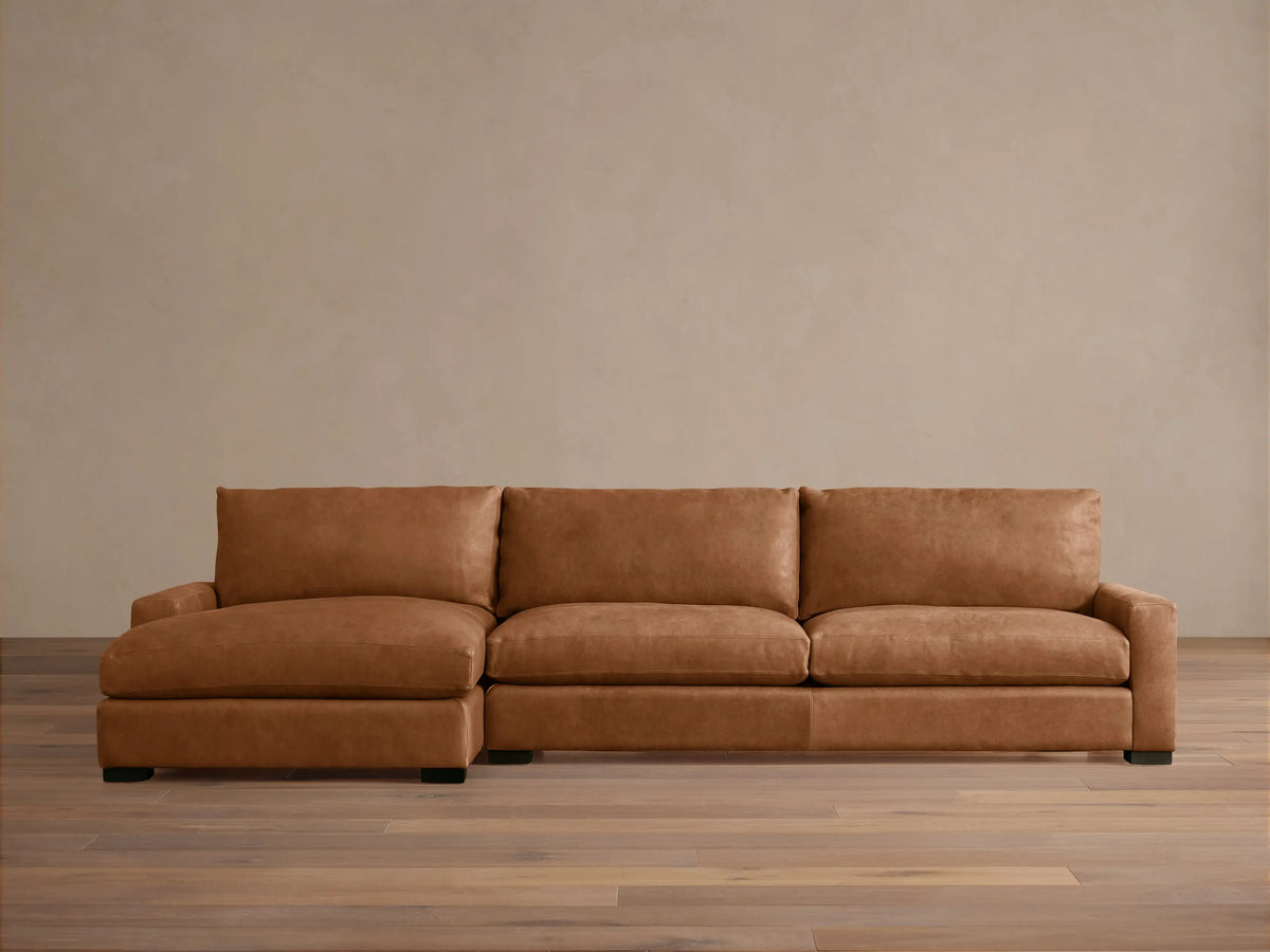 Remington Leather Two-Piece Chaise Sectional