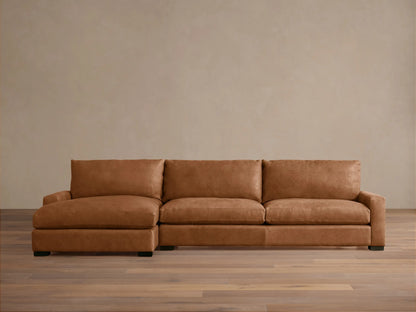 Remington Leather Two-Piece Chaise Sectional
