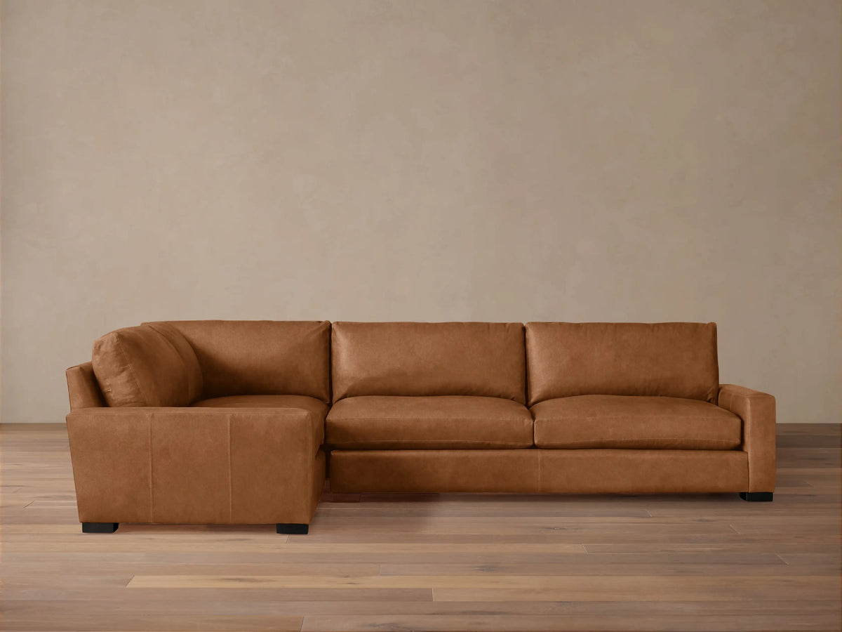 Remington Leather Two-Piece Sectional