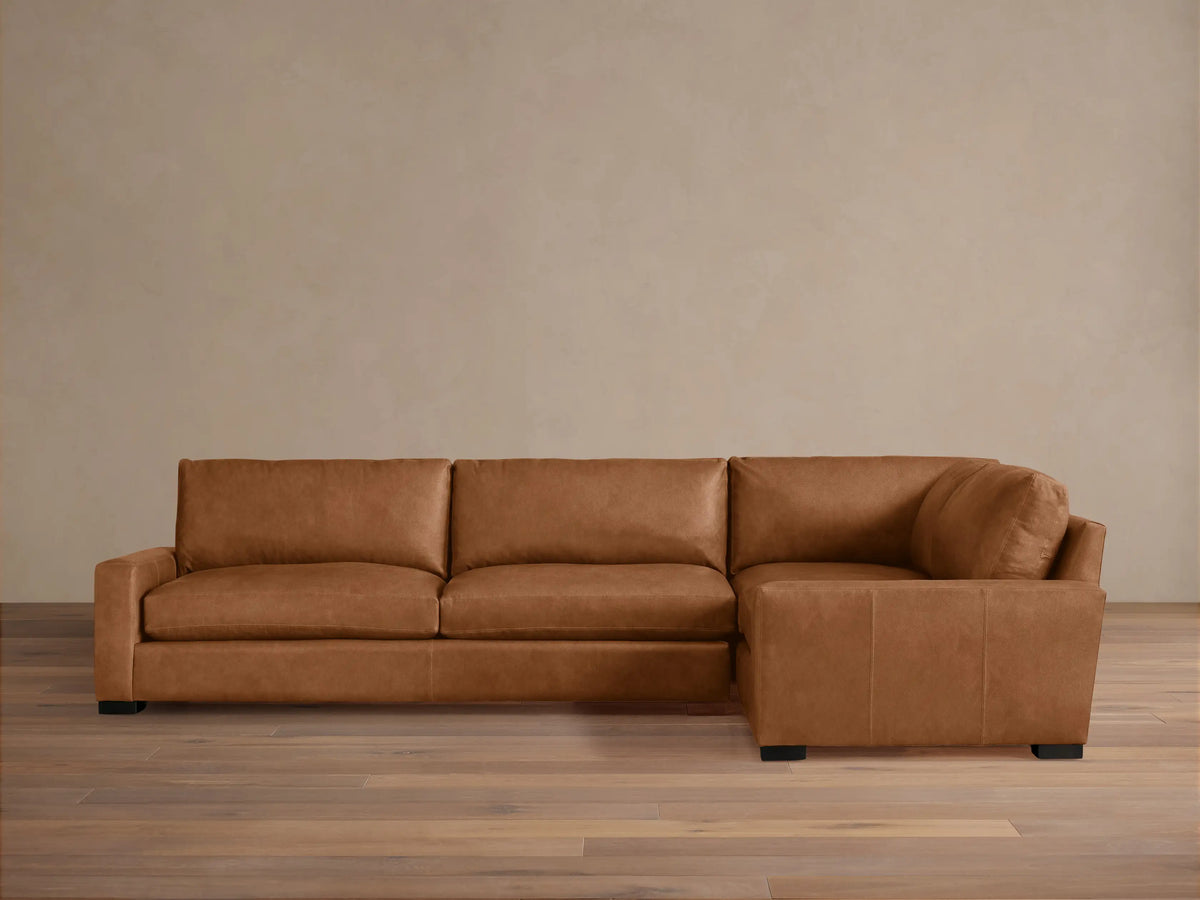 Remington Leather Two-Piece Sectional