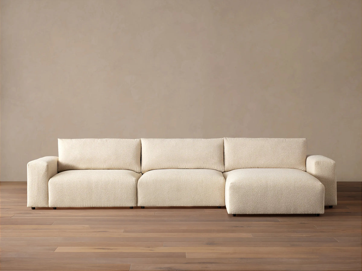 Keegan Tailored Three-Piece Chaise Sectional
