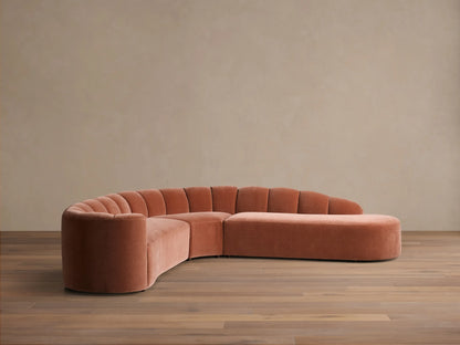 Amira Three-Piece Bumper Sectional