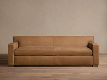 Bronte Leather Bench-Seat Sofa