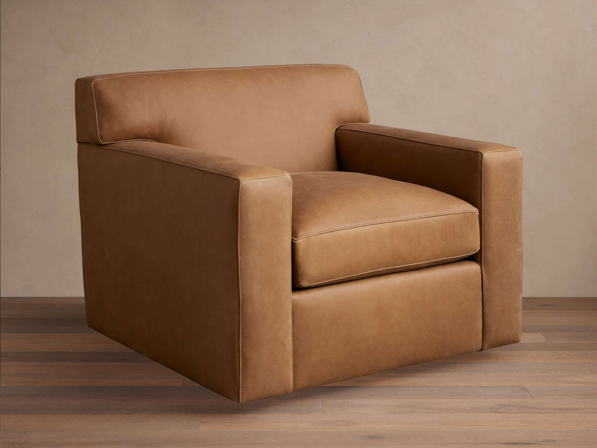 Bronte Leather Swivel Chair