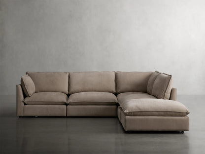 Owen Nubuck Leather Five-Piece Sectional