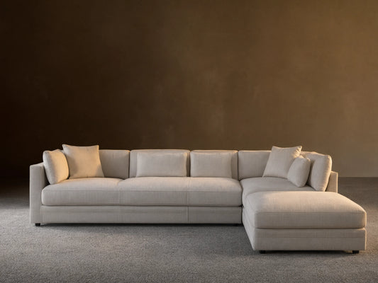 Pavo Upholstered Deep 172"W Four Piece Left Arm Sectional Barbados Cream (3 of 4)