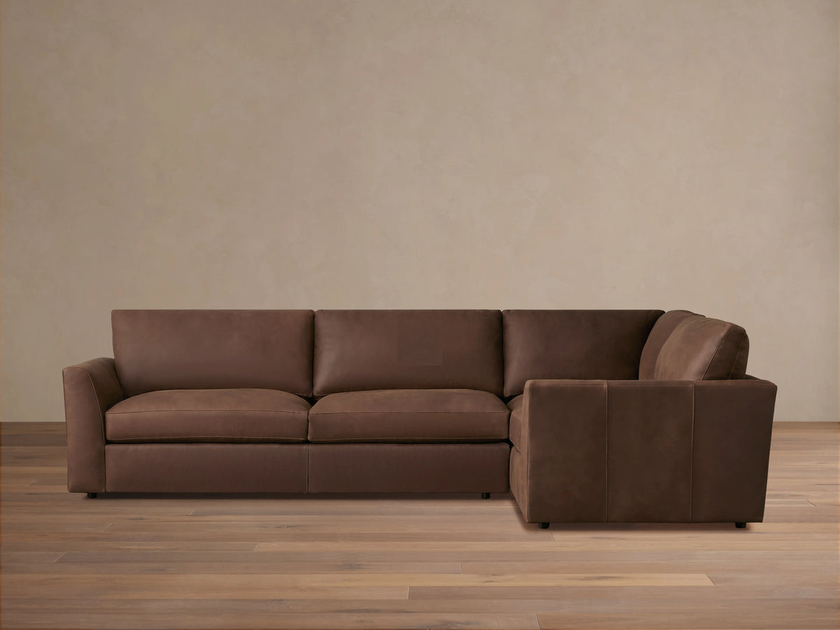 Vernon Leather Two-Piece Sectional