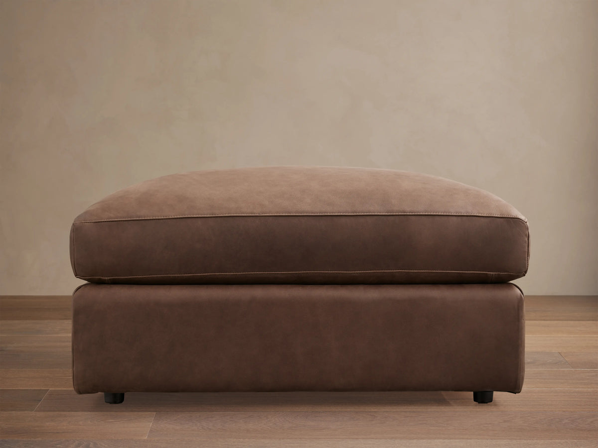 Vernon Leather Ottoman
