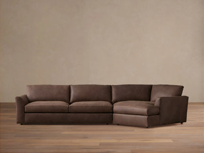 Vernon Leather Two-Piece Cuddle Chaise Sectional