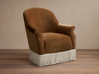 Augustus Swivel Chair with Fringe