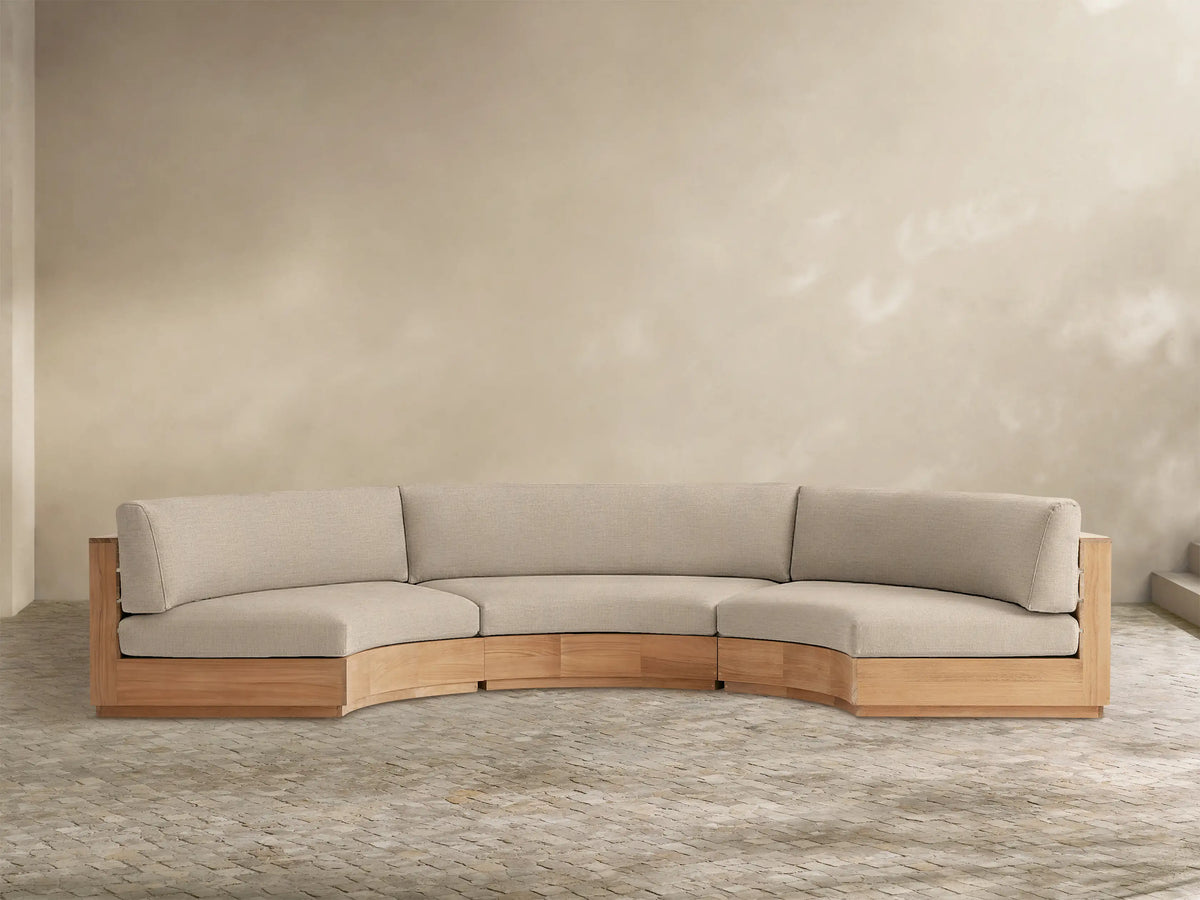 Bal Harbour Outdoor Curved Three Piece Sectional