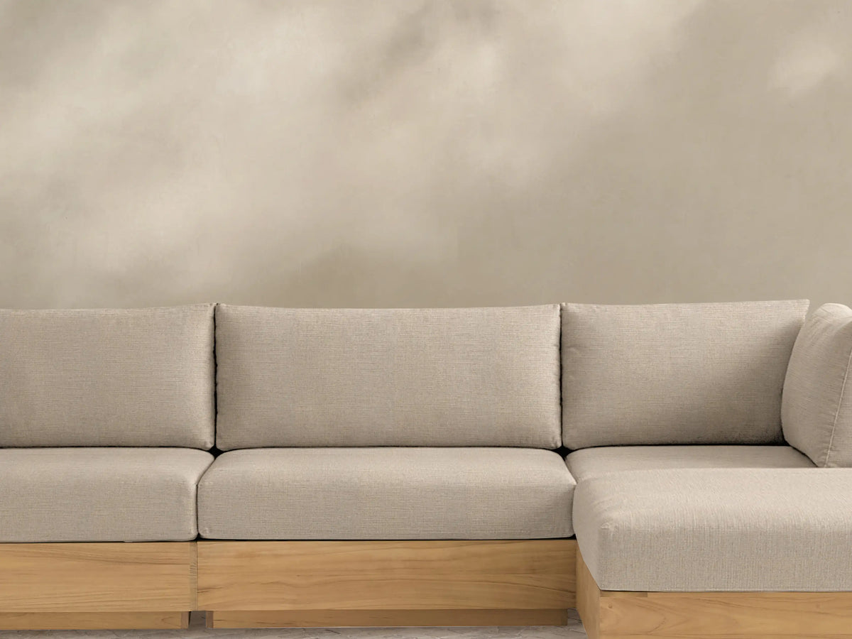Bal Harbour Outdoor Teak Four-Piece Sectional