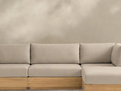 Bal Harbour Outdoor Teak Four-Piece Sectional
