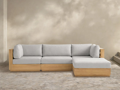 Bal Harbour Outdoor Teak Four-Piece Sectional