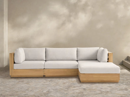 Bal Harbour Outdoor Teak Four-Piece Sectional