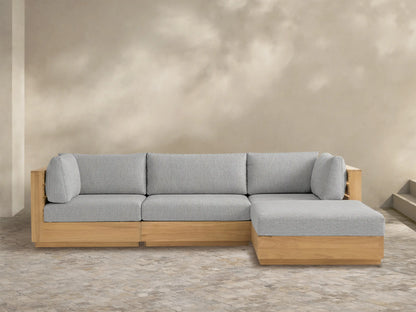 Bal Harbour Outdoor Teak Four-Piece Sectional