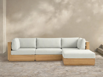 Bal Harbour Outdoor Teak Four-Piece Sectional