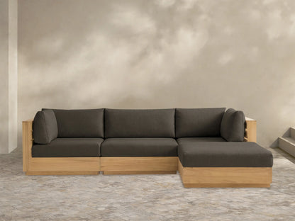Bal Harbour Outdoor Teak Four-Piece Sectional