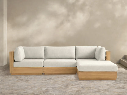Bal Harbour Outdoor Teak Four-Piece Sectional