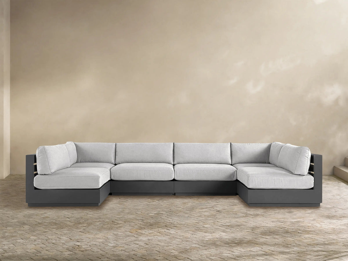 Bal Harbour Outdoor Aluminum Six-Piece Sectional