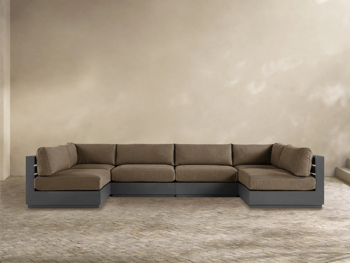 Bal Harbour Outdoor Aluminum Six-Piece Sectional