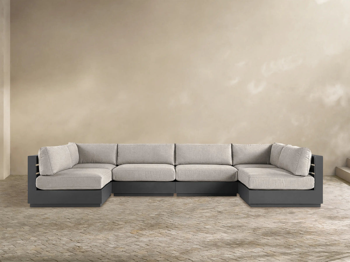 Bal Harbour Outdoor Aluminum Six-Piece Sectional