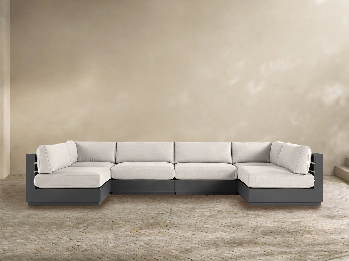 Bal Harbour Outdoor Aluminum Six-Piece Sectional