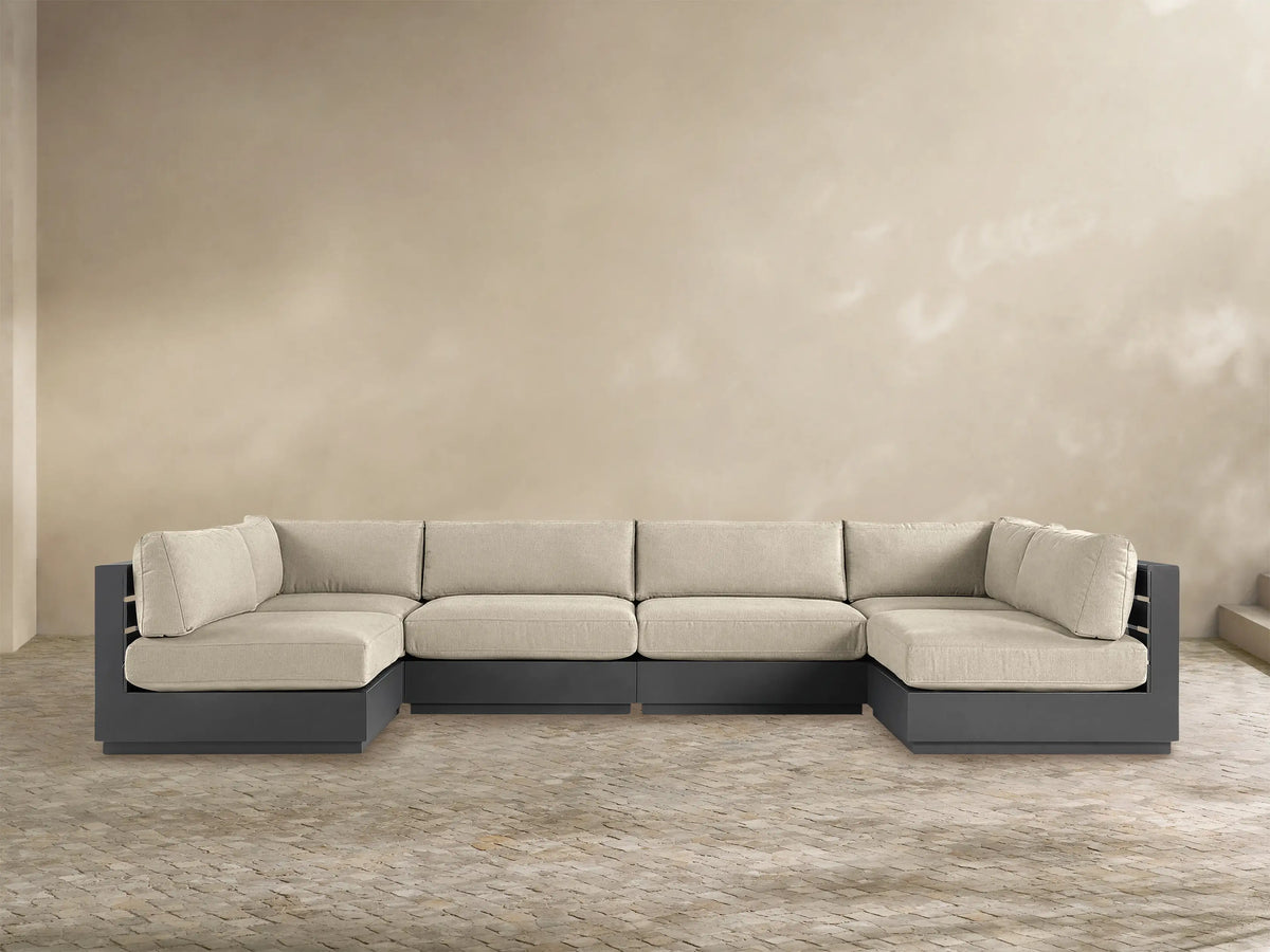 Bal Harbour Outdoor Aluminum Six-Piece Sectional