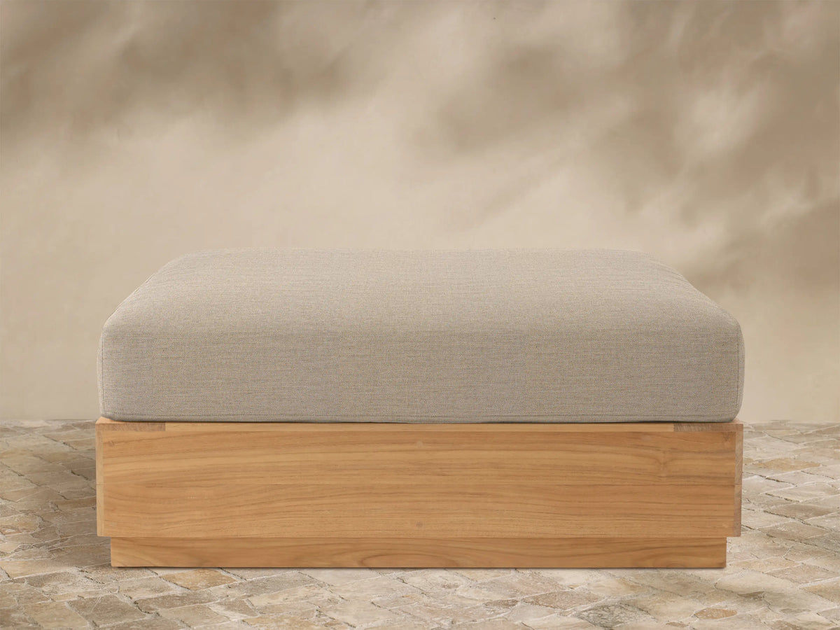 Bal Harbour Outdoor Teak Ottoman