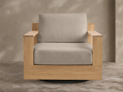 Bal Harbour Outdoor Teak Swivel Chair