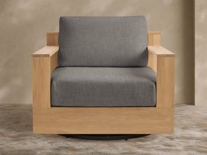 Bal Harbour Outdoor Teak Swivel Chair