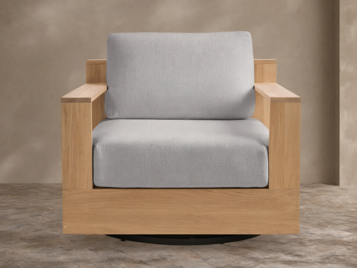 Bal Harbour Outdoor Teak Swivel Chair