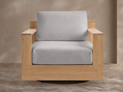 Bal Harbour Outdoor Teak Swivel Chair