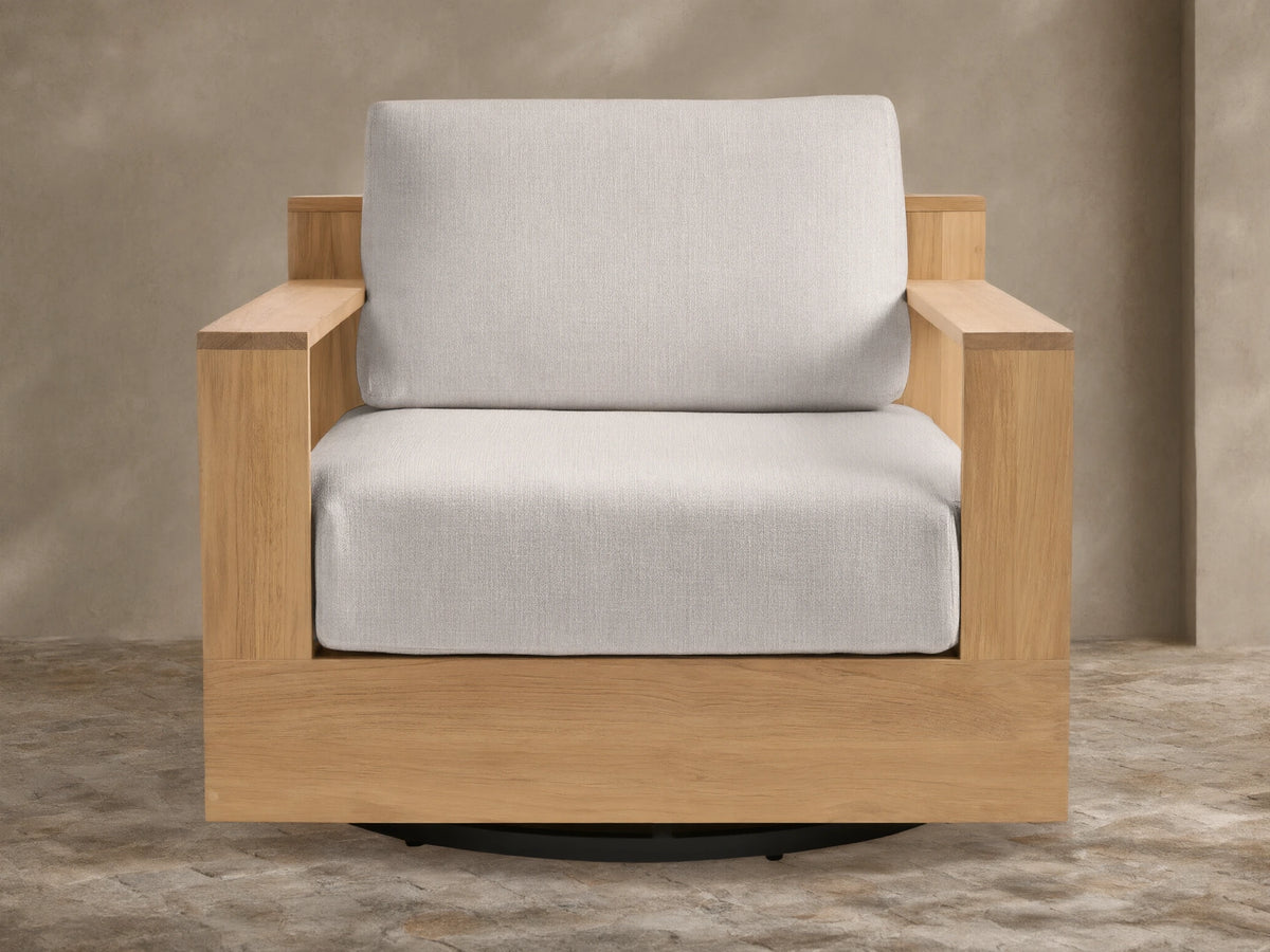 Bal Harbour Outdoor Teak Swivel Chair