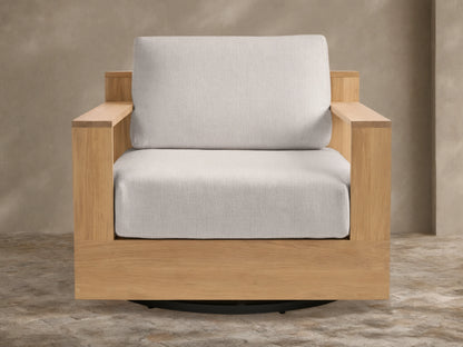 Bal Harbour Outdoor Teak Swivel Chair