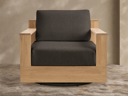 Bal Harbour Outdoor Teak Swivel Chair