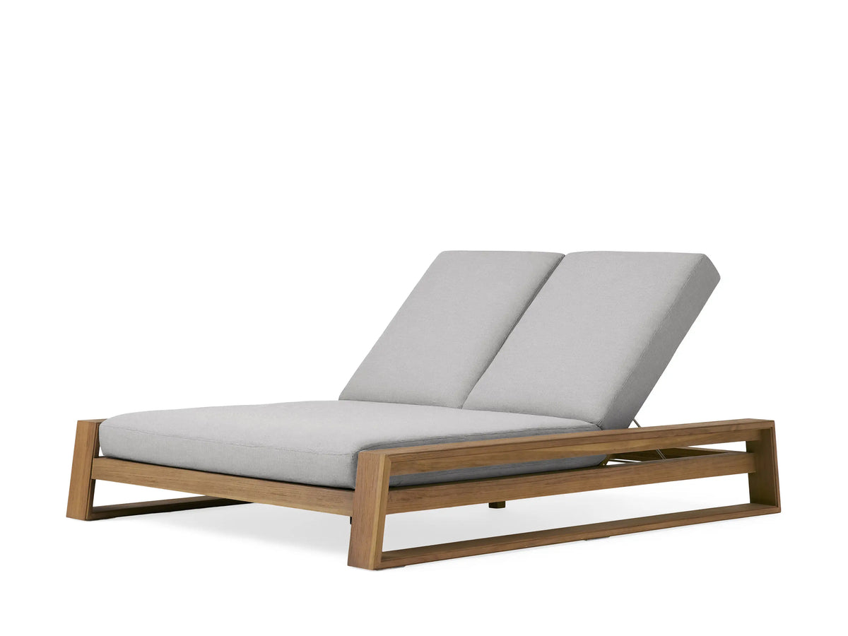 Canyon Outdoor Teak Double Chaise