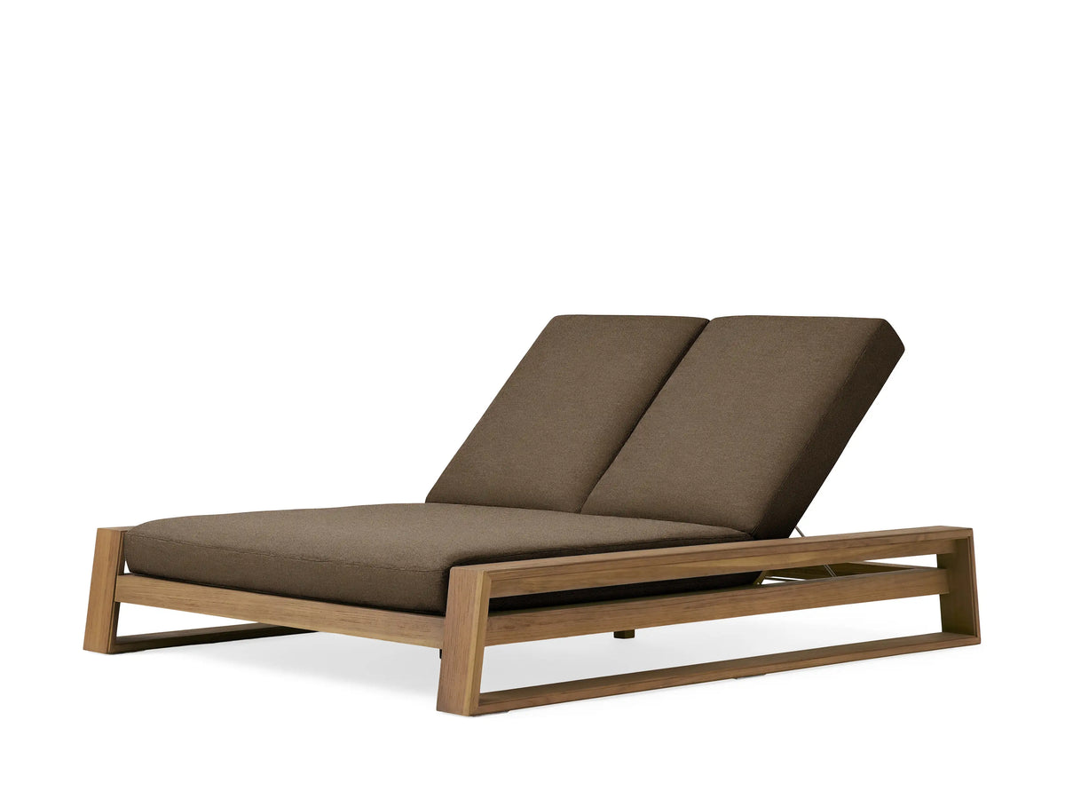 Canyon Outdoor Teak Double Chaise