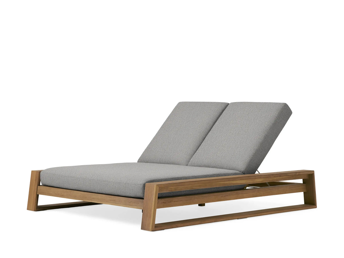 Canyon Outdoor Teak Double Chaise