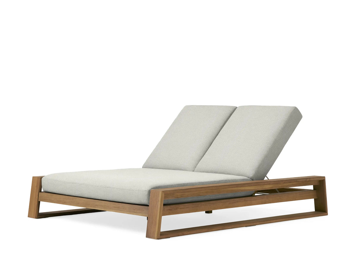 Canyon Outdoor Teak Double Chaise