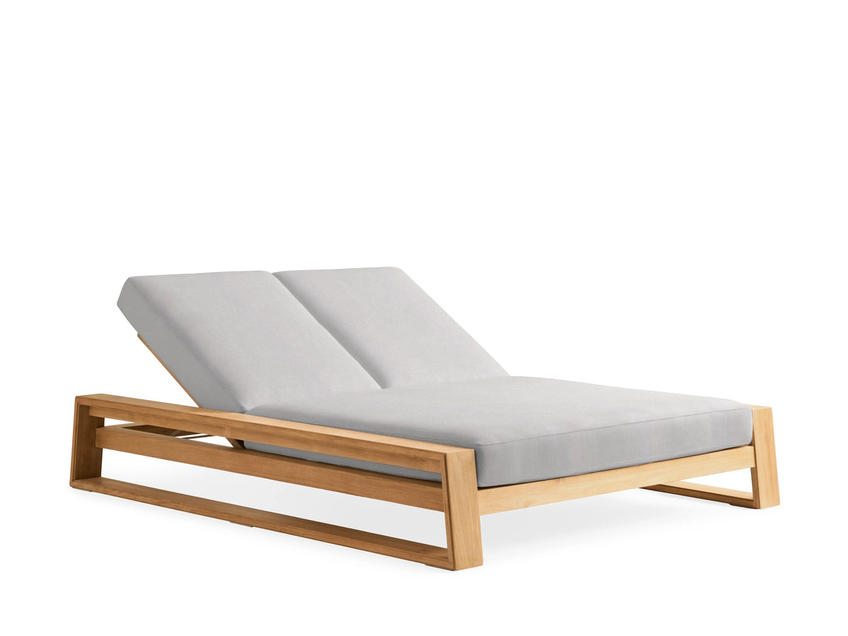 Canyon Outdoor Teak Double Chaise