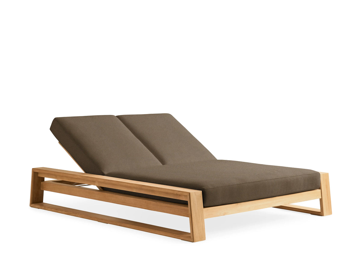 Canyon Outdoor Teak Double Chaise