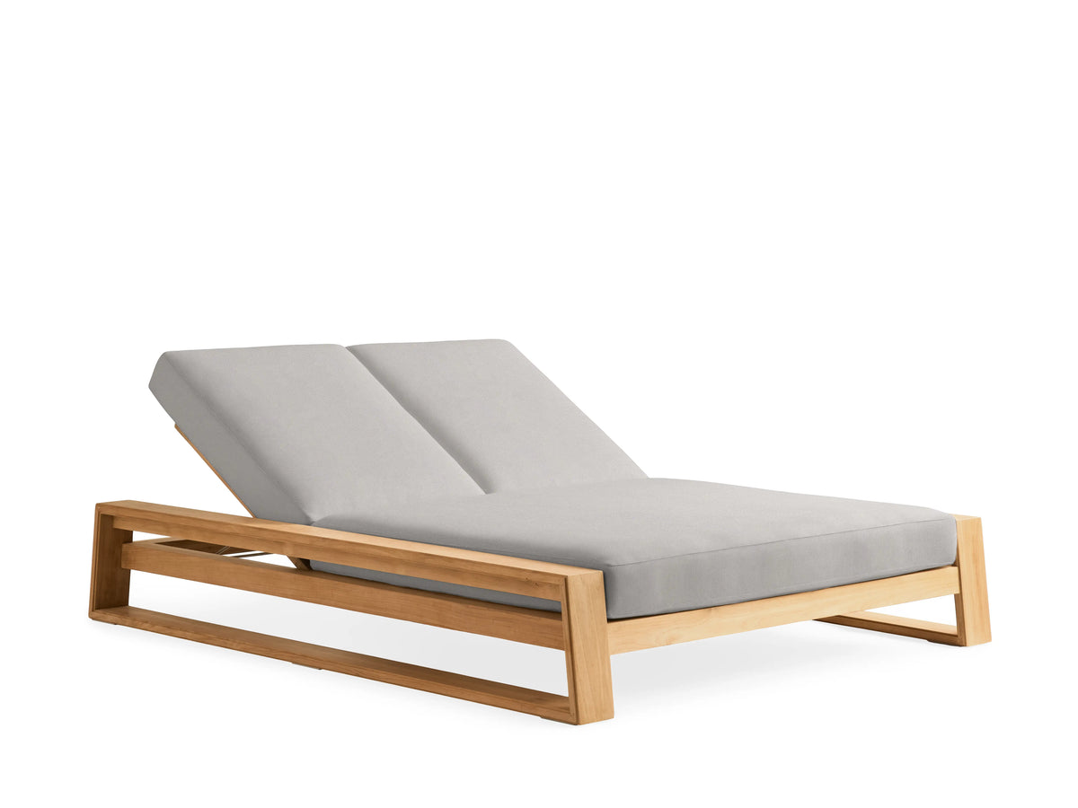 Canyon Outdoor Teak Double Chaise