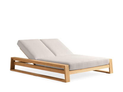 Canyon Outdoor Teak Double Chaise